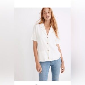 NWT Madewell Knit Lightspun Camp Shirt